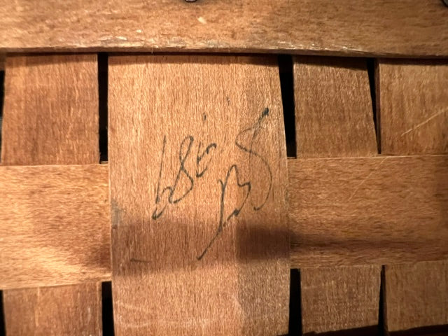 Longaberger Medium Vegetable Baskets - Set of 2 (1989, Signed) with Fabric & Plastic Liners