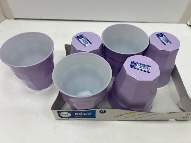 Duralex Déco Lilac Tumblers - Set of 6, Made in France (New)