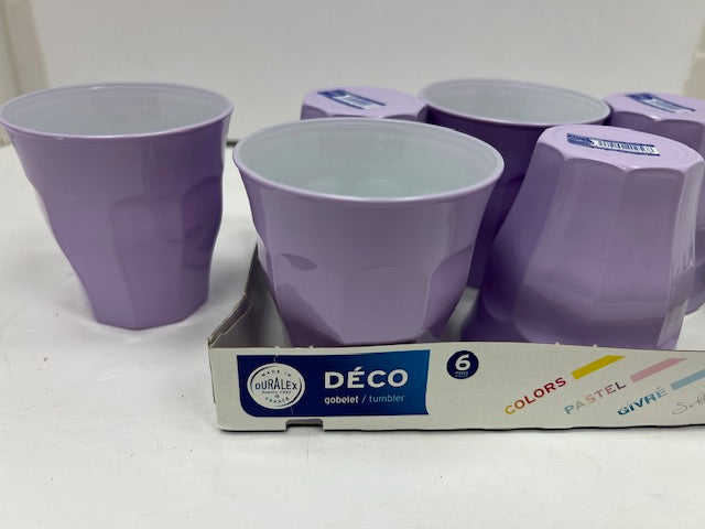 Duralex Déco Lilac Tumblers - Set of 6, Made in France (New)