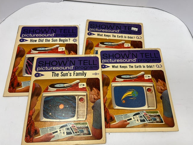 Vintage 1960s GE Show 'N Tell Picturesound Programs - Purple Space Collection (4 pc)