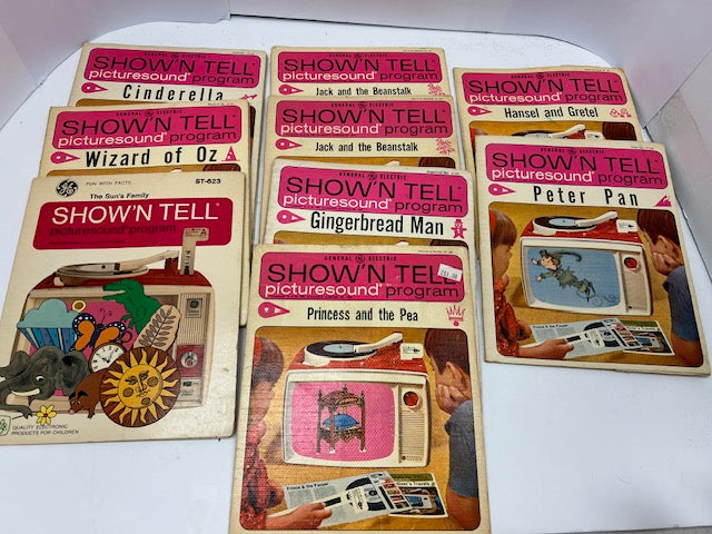 Vintage 1960s GE Show 'N Tell Picturesound Program Lot - 9 Pieces (Pink Collection)