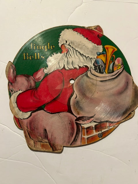 1948 Santa Claus Die-Cut Picture Disc 78 RPM - "I Wish That I Were Santa Claus" / "Jingle Bells"