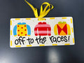 Coton Colors "Off to the Races!" Ceramic Hanging Plaque - Derby Party Decor