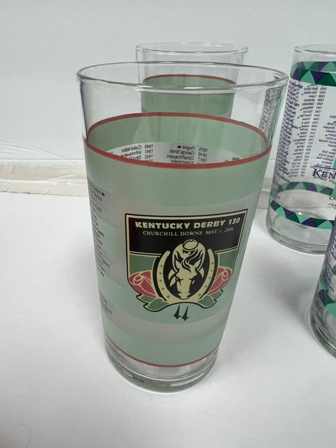 Kentucky Derby 16 oz Collector Glasses - Set of 7 (2004, 2006, 2015, 2016)