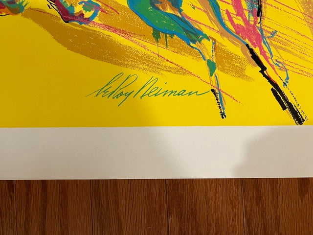 LeRoy Neiman "Show Jumper" Vintage 1980s Equestrian Art Print — 28" x 22.5"