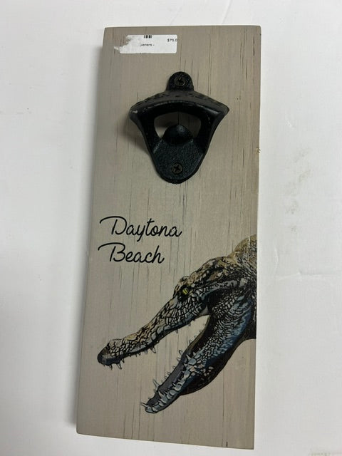 Daytona Beach Wall-Mount Bottle Opener with Alligator Design