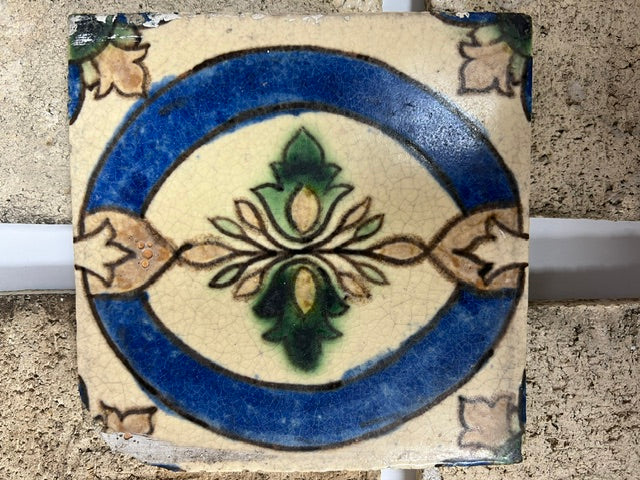 1930s American Encaustic Tiling Co. (AET) Matched Set of 8 Tiles + 1 Free — 6" x 6" Vintage