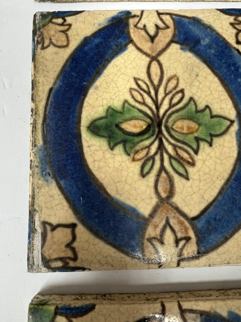 1930s American Encaustic Tiling Co. (AET) Matched Set of 8 Tiles + 1 Free — 6" x 6" Vintage