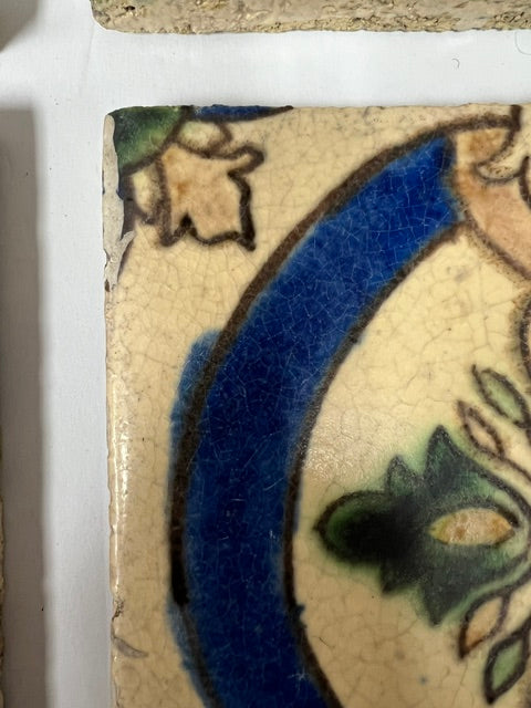 1930s American Encaustic Tiling Co. (AET) Matched Set of 8 Tiles + 1 Free — 6" x 6" Vintage