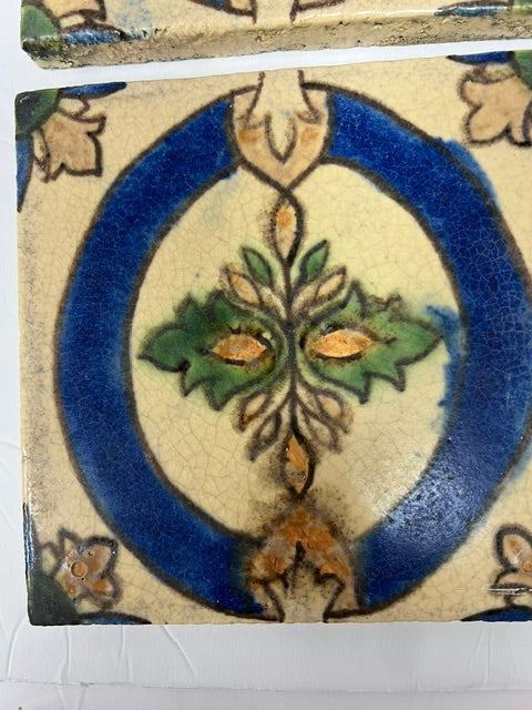 1930s American Encaustic Tiling Co. (AET) Matched Set of 8 Tiles + 1 Free — 6" x 6" Vintage