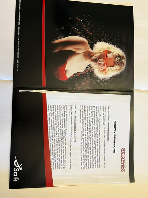 Rare Battlestar Galactica 2003 Miniseries TV Critics Press Kit / Promo Folder (Sci Fi Channel)