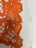 Vintage Mexican Papel Picado Day of the Dead Tissue Cutouts - Lilac & Orange (Set of 2)