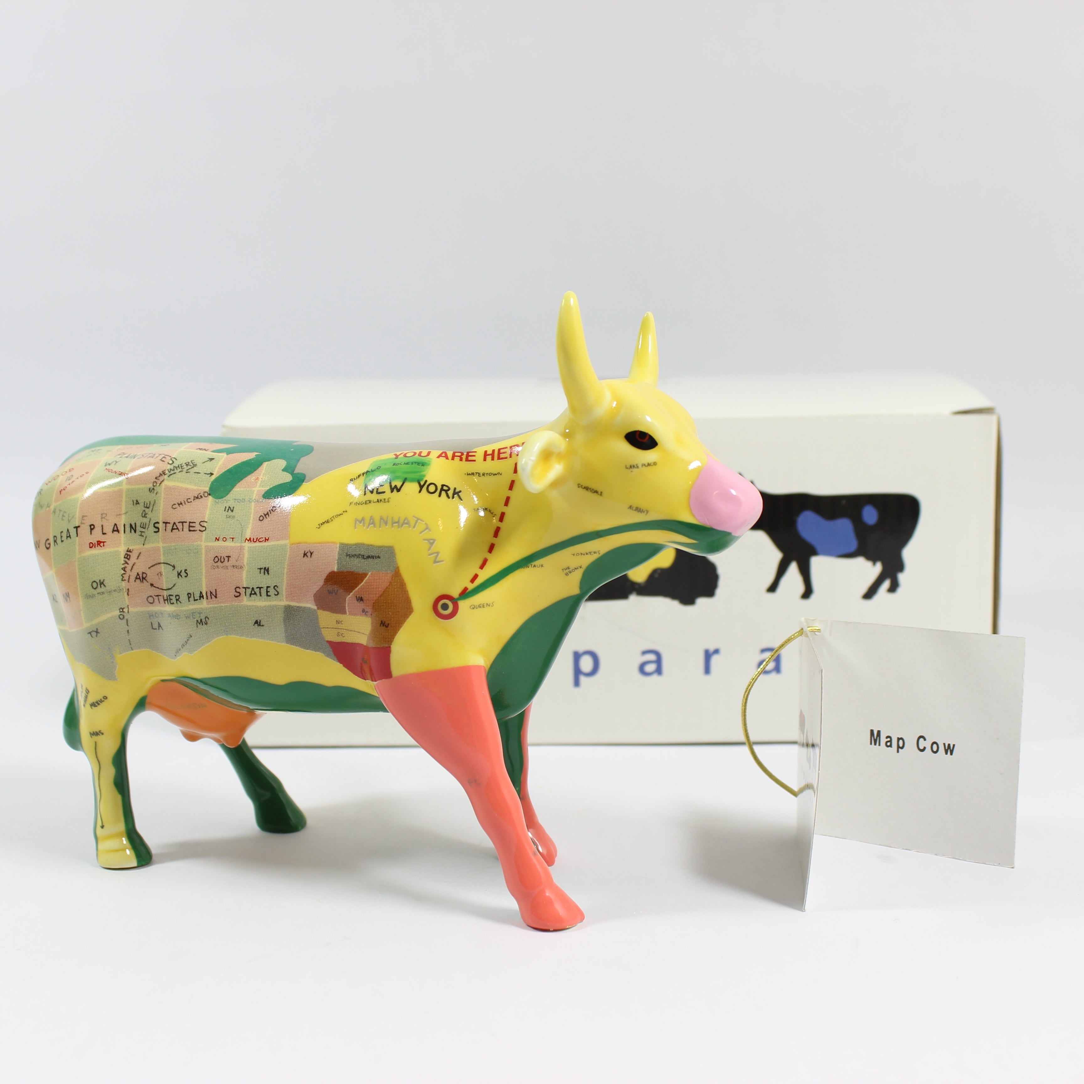 Cow Parade Map Cow (2000)