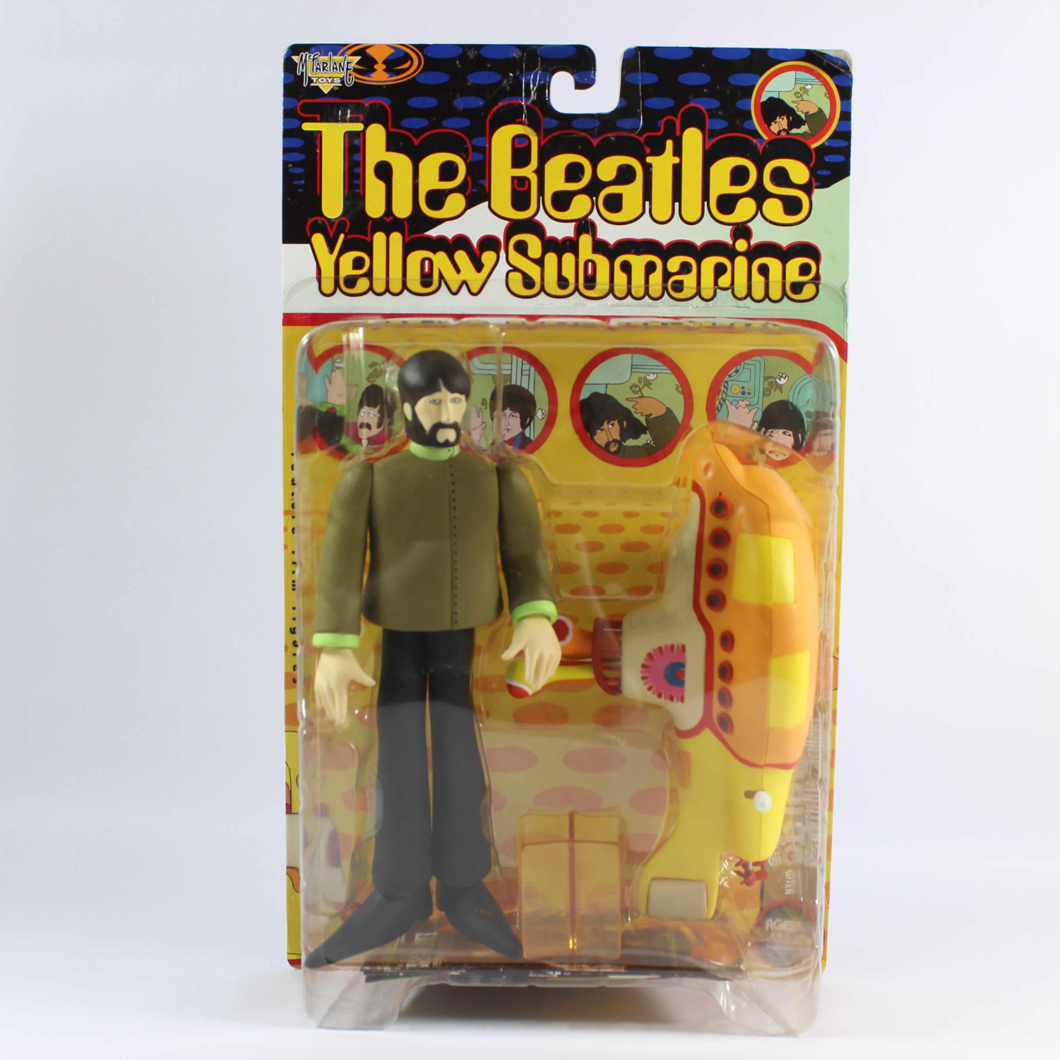 Yellow Submarine: George with Yellow Submarine, The Beatles, McFarlane Toys, 1999