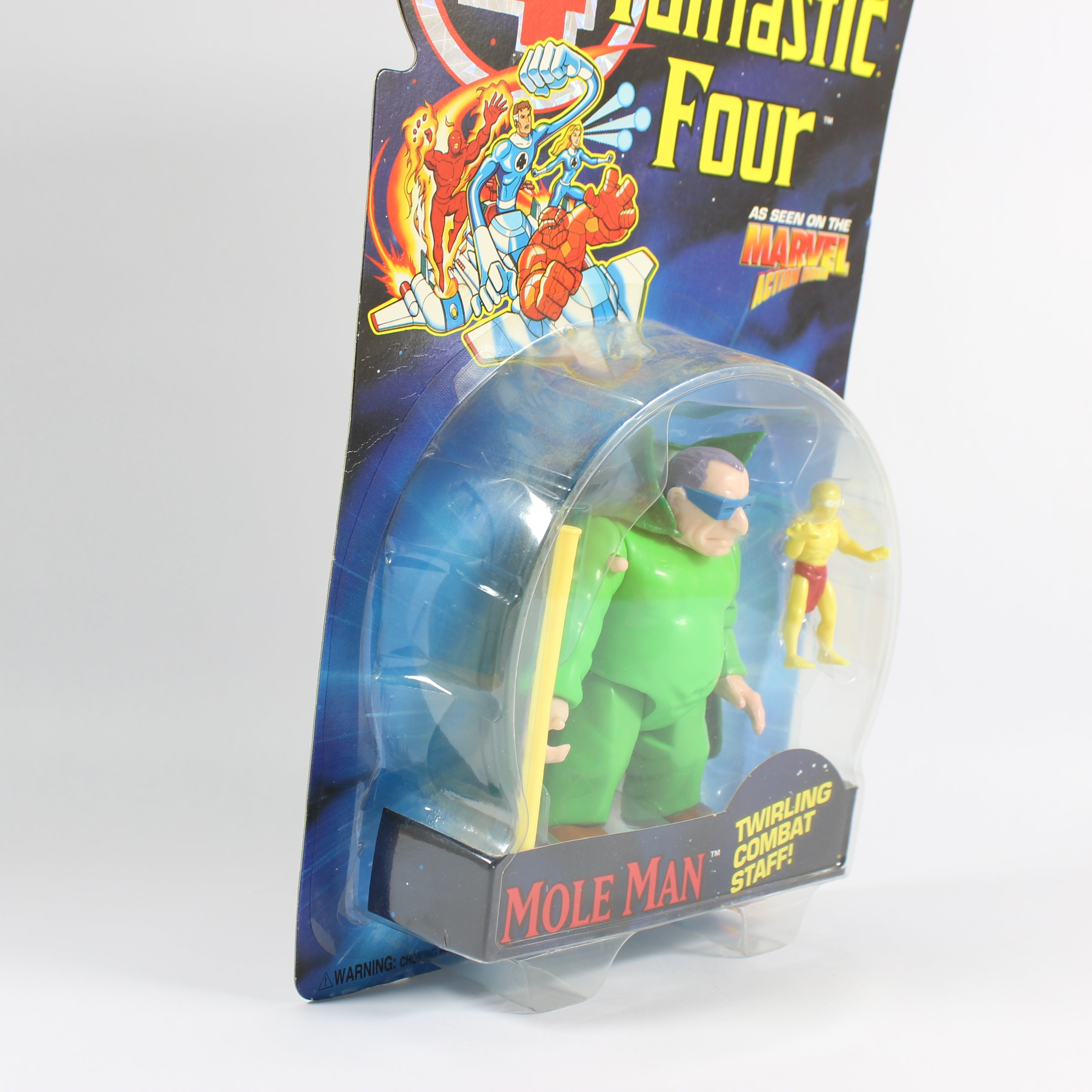 Fantastic Four: Mole Man with Twirling Combat Staff, Marvel Comics, Toybiz, 1994 - Image 3
