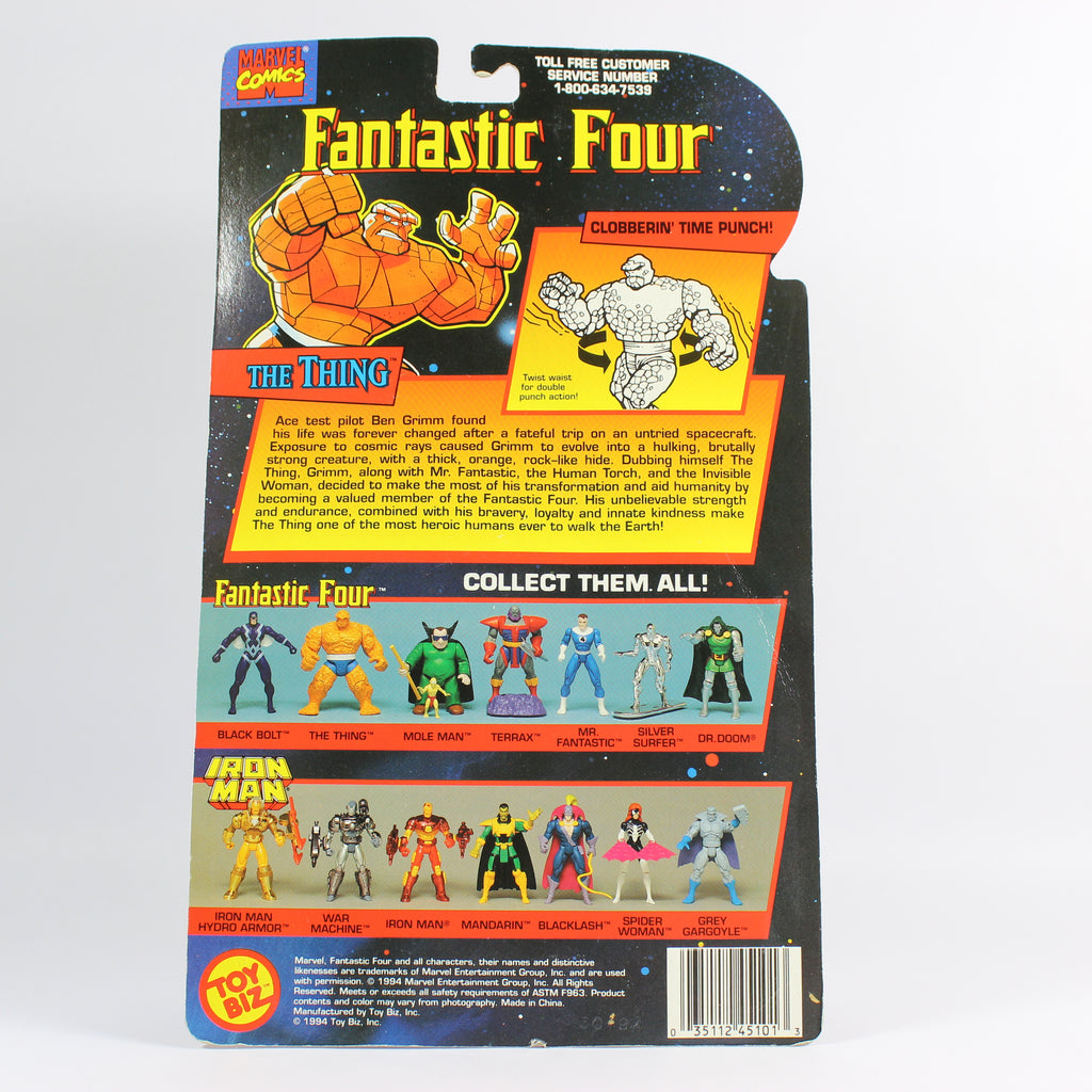 Fantastic Four: The Thing with Clobberin Time Punch, Marvel Comics, Toybiz, 1994 - Image 5