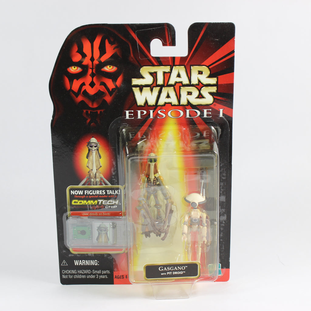Star Wars: Episode 1; Collection 3 with CommTech Chip - Gasgano with Pit Droid, Hasbro, 1998