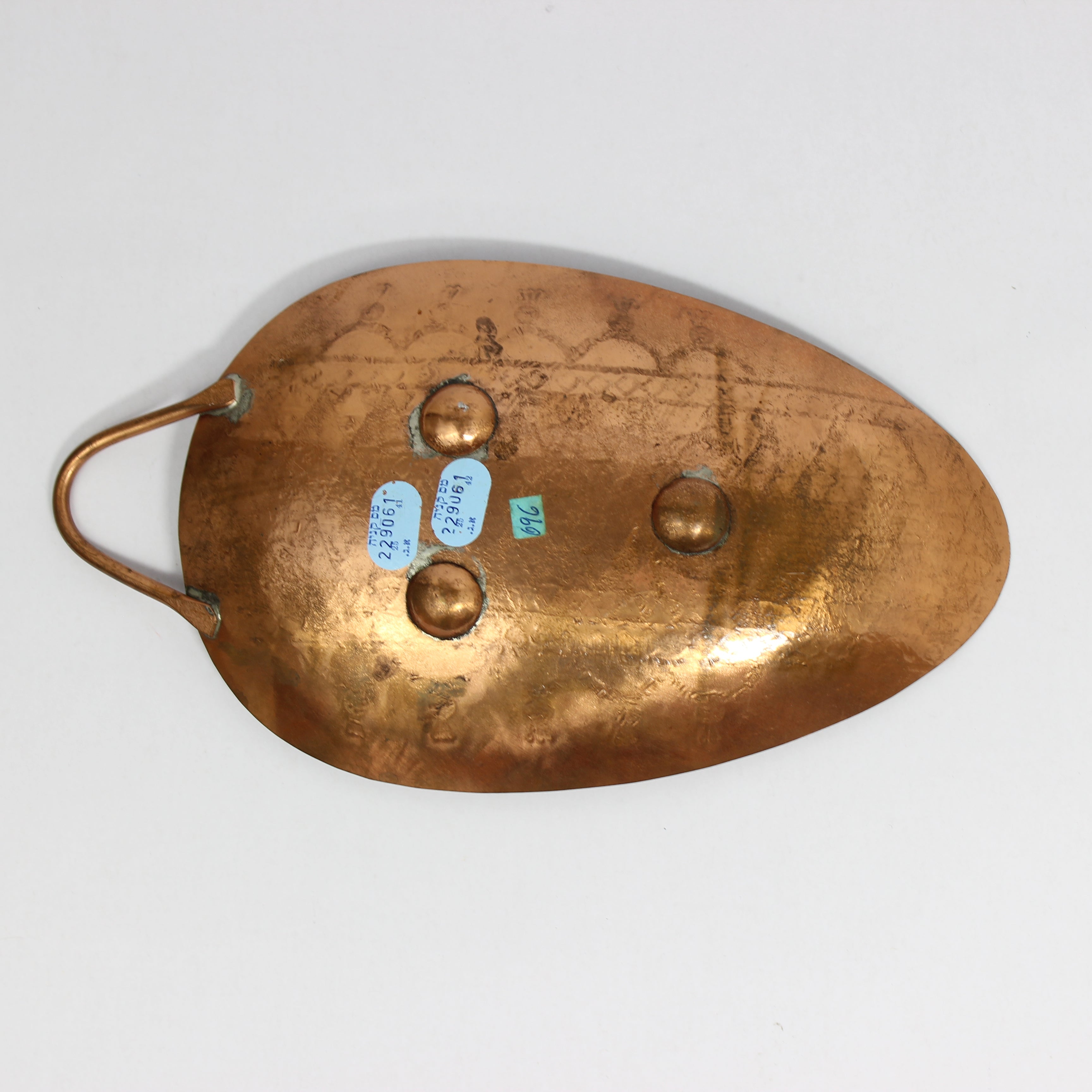 Vintage Messica Tray Etched Copper Teardrop Shape (Middle East, Israel) - Image 2