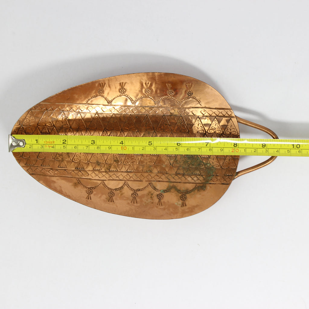 Vintage Messica Tray Etched Copper Teardrop Shape (Middle East, Israel) - Image 4