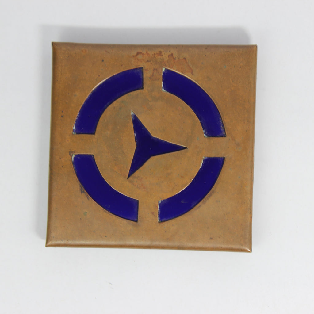 AET Copper Trivet with Blue Tile