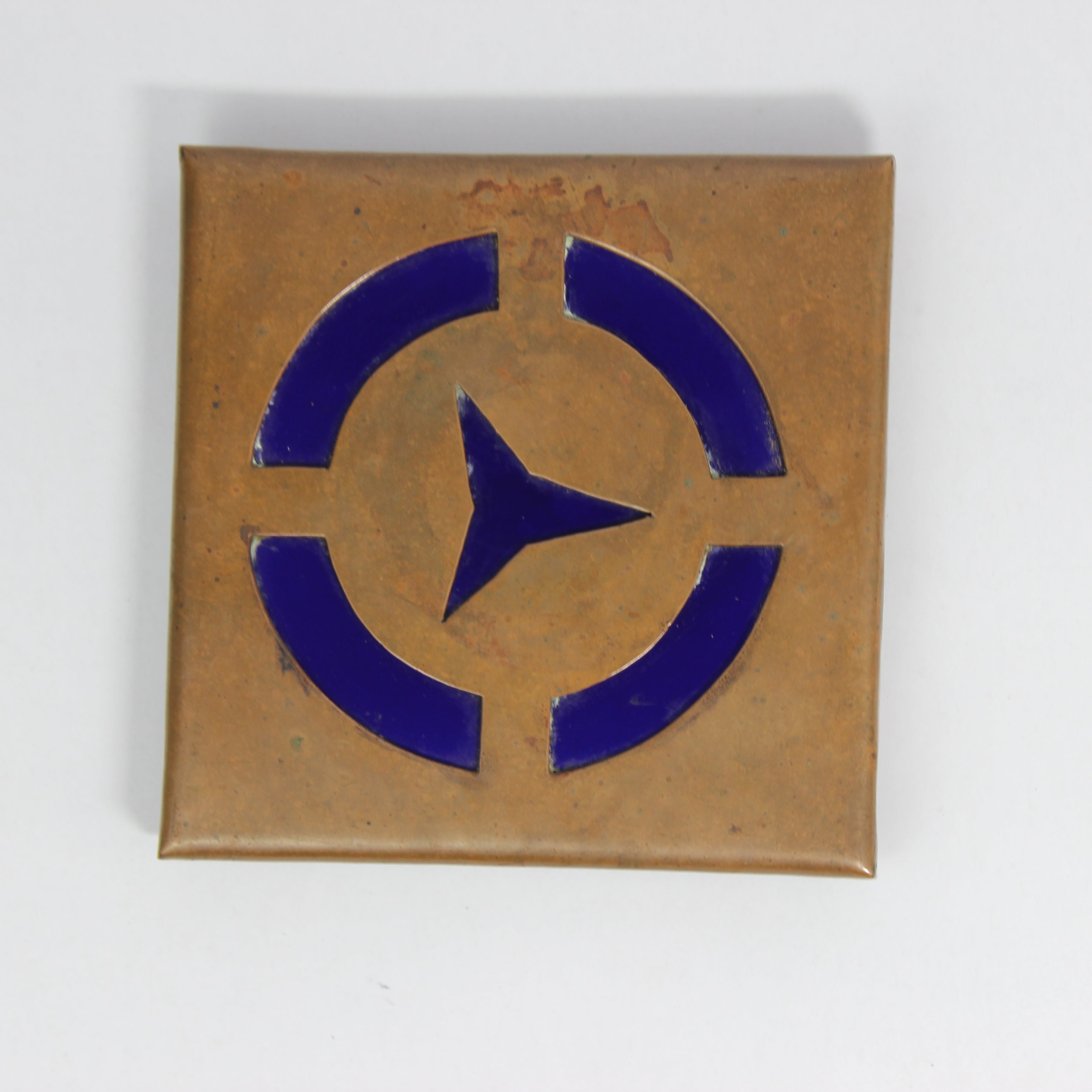 AET Copper Trivet with Blue Tile