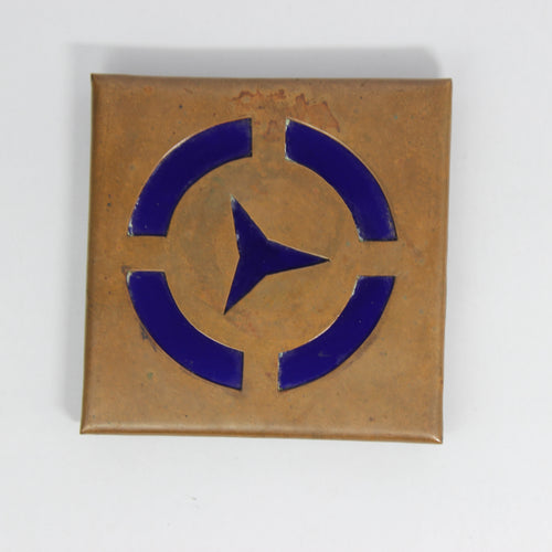 AET Copper Trivet with Blue Tile
