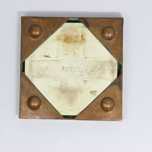 AET Copper Trivet with Blue Tile - Image 2