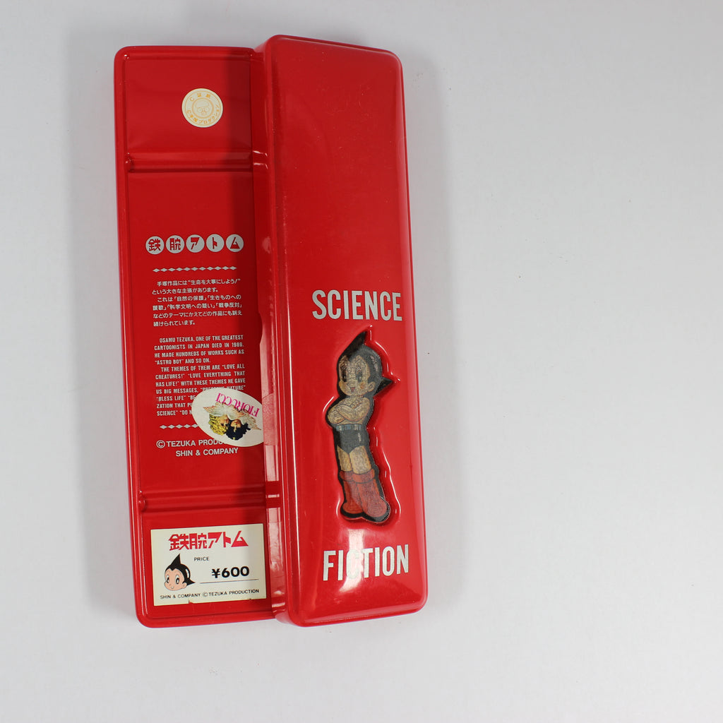 Pencil Case with Holographic Picture and Ruler - Red - Image 2