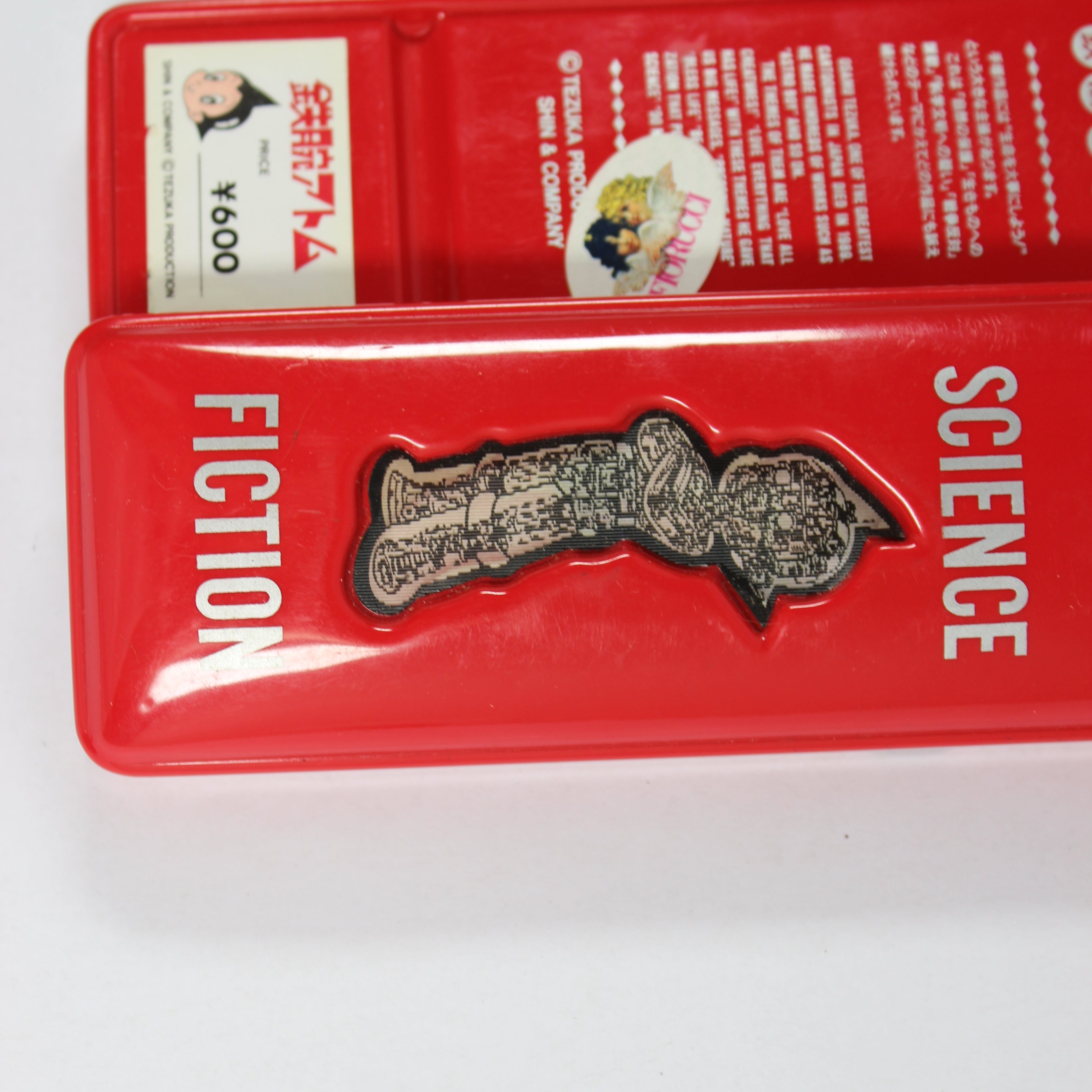 Pencil Case with Holographic Picture and Ruler - Red - Image 3