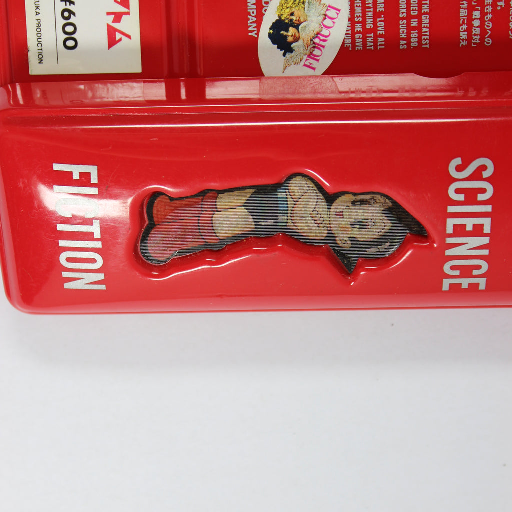 Pencil Case with Holographic Picture and Ruler - Red - Image 4