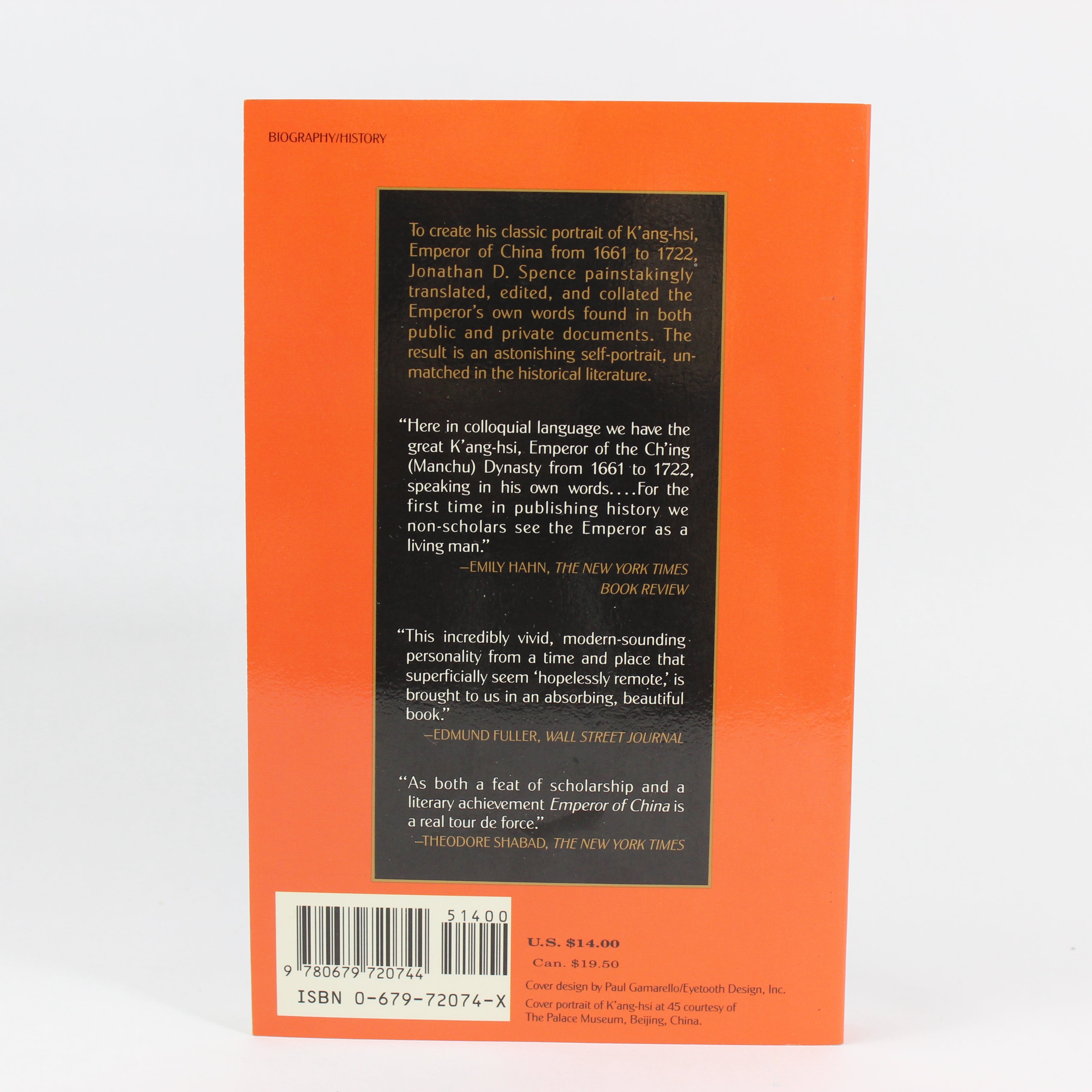 Emperor of China: Self-portrait of K'ang-Hsi - Jonathan D. Spence (Paperback, 1974) - Image 2