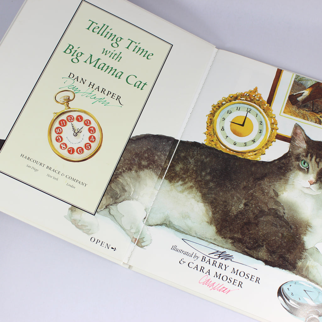 Telling Time with Big Mama Cat - Dan Harper (First Edition, Hardcover, 1998) - Image 2