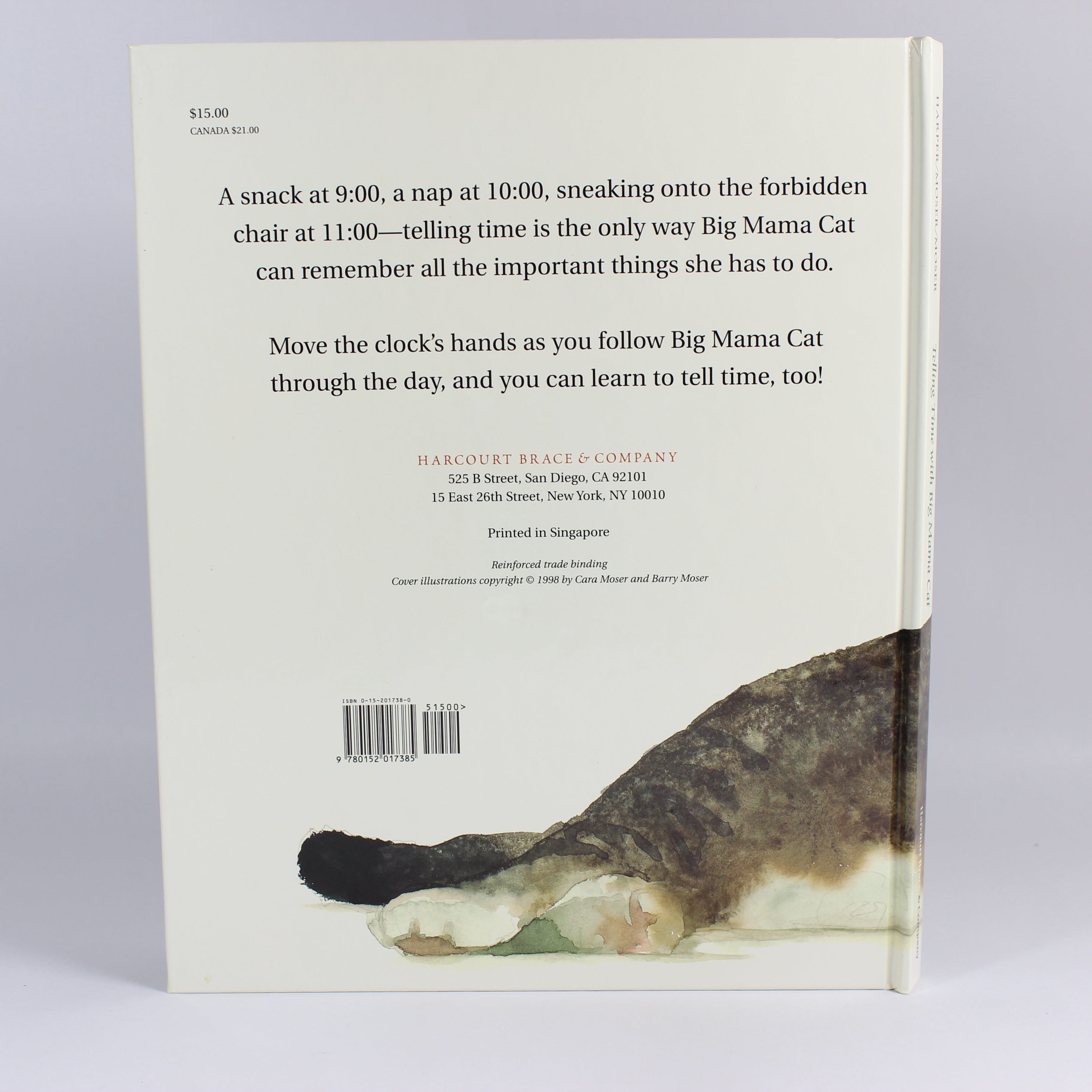 Telling Time with Big Mama Cat - Dan Harper (First Edition, Hardcover, 1998) - Image 3
