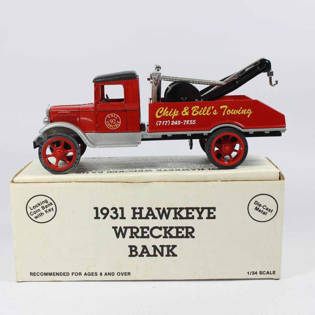 1931 Hawkeye Wrecker Bank - Chip & Bill's Towing (1991)