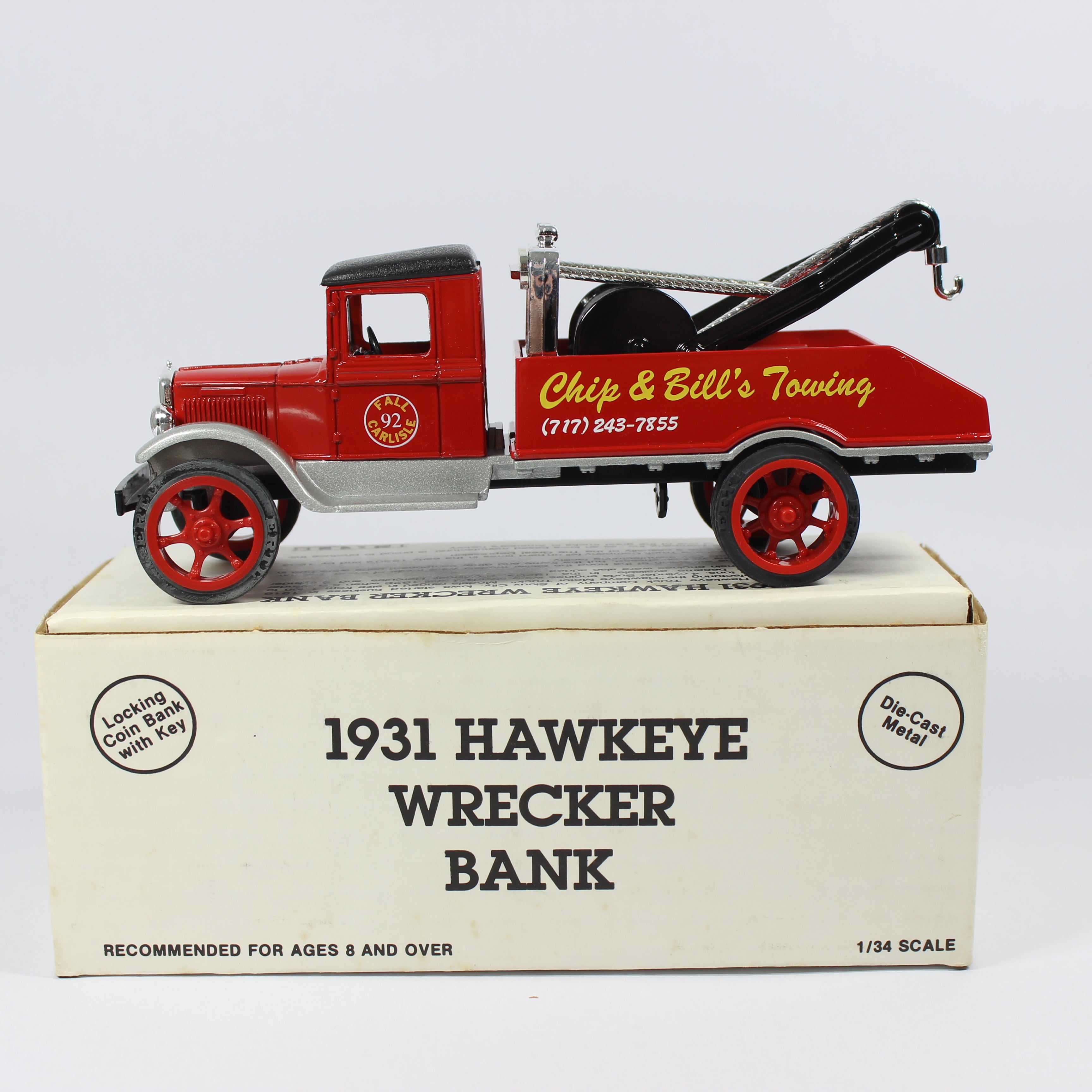 1931 Hawkeye Wrecker Bank - Chip & Bill's Towing (1991)