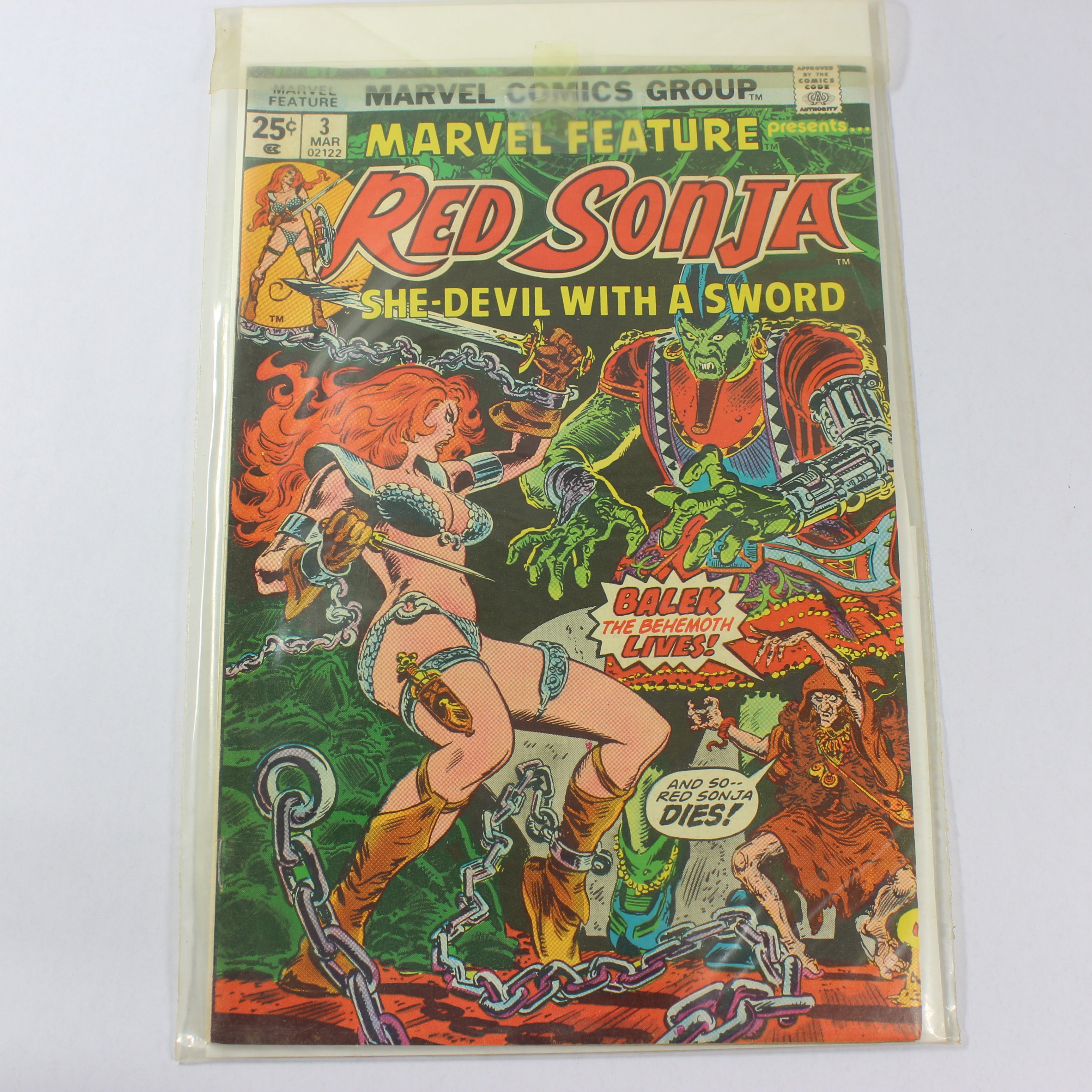 Red Sonja: She-Devil with a Sword #3, Balek the Behemoth Lives (Marvel Comics, 1976)