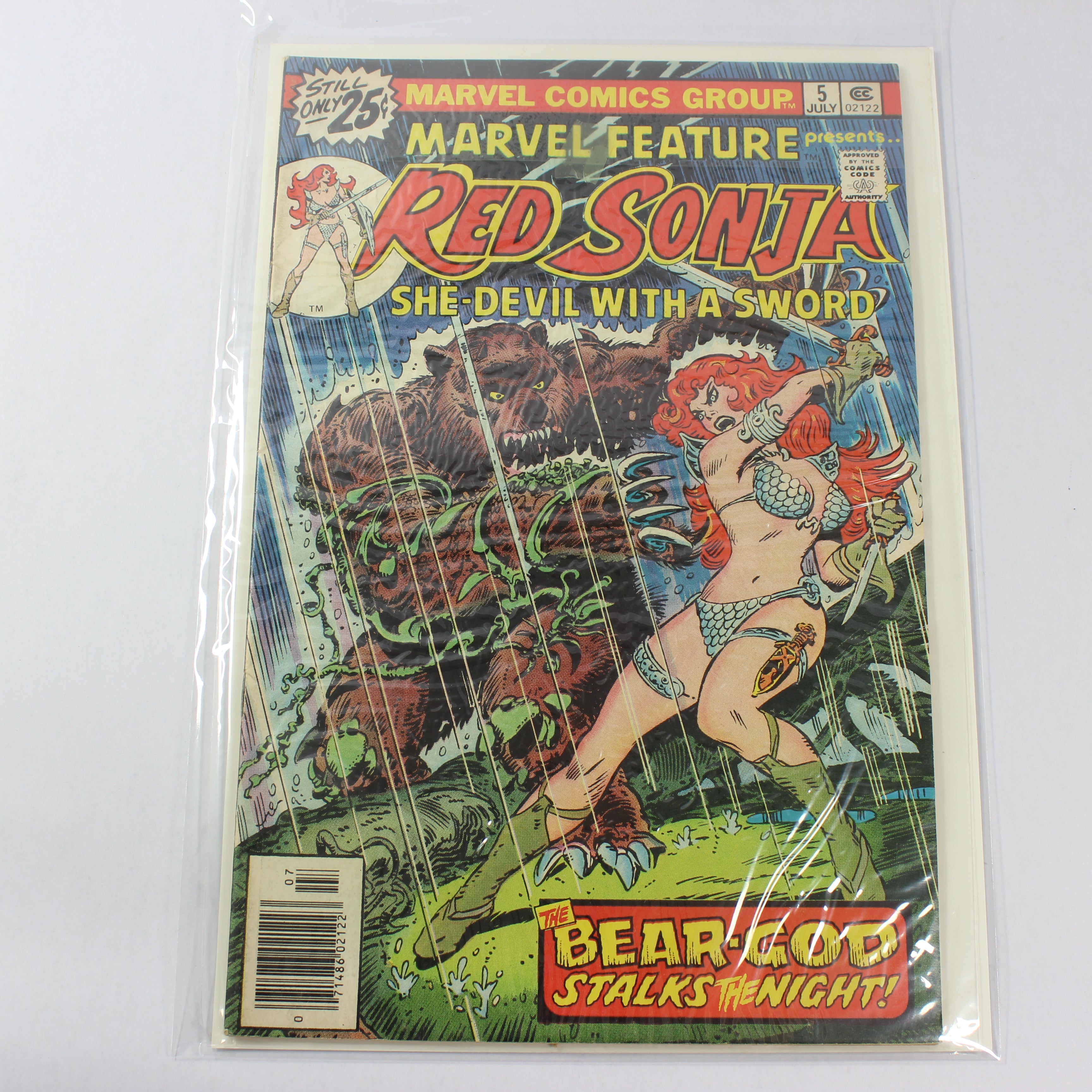 Red Sonja: She-Devil with a Sword #5, The Bear-God Stalks the Night (Marvel Comics, 1976)