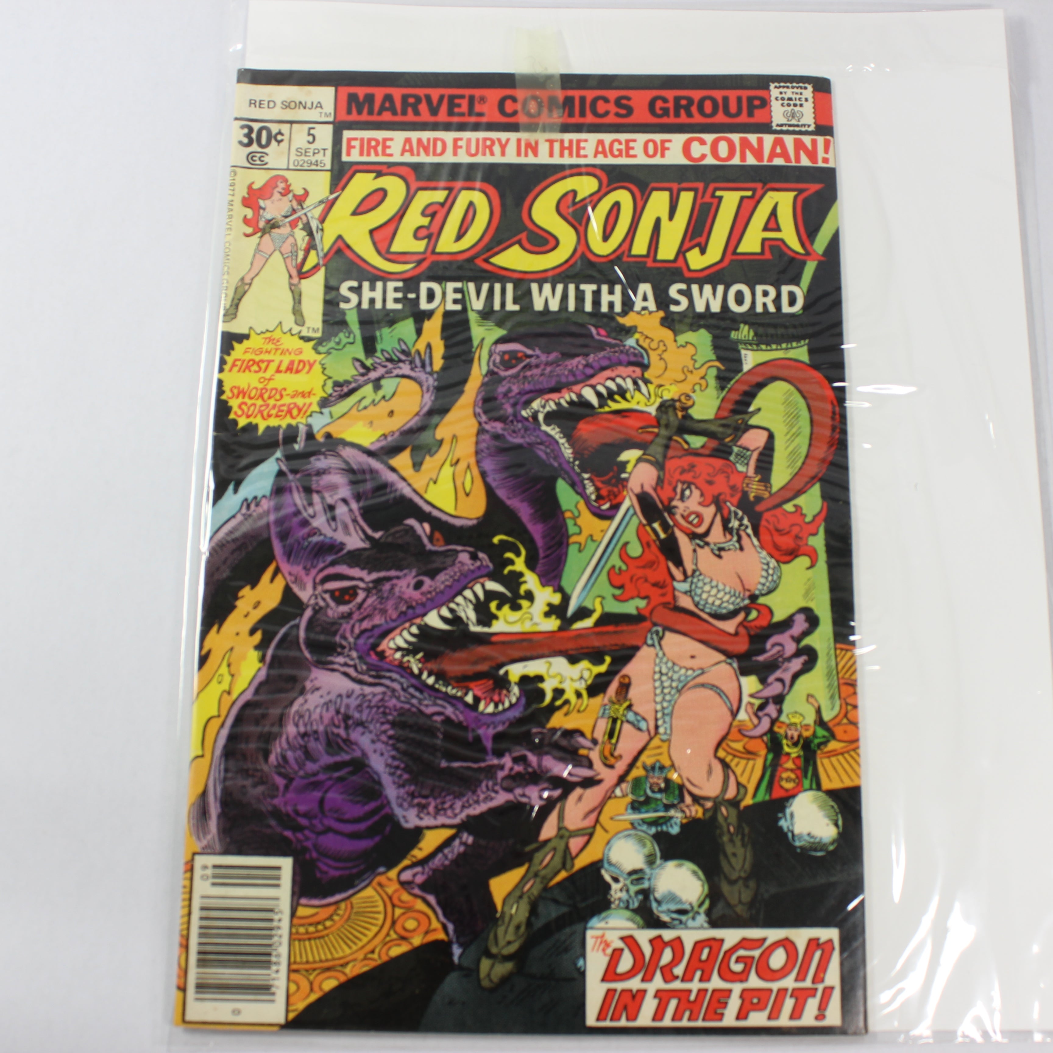 Red Sonja: She-Devil with a Sword V1 #5, The Dragon in the Pit (Marvel Comics, 1977)
