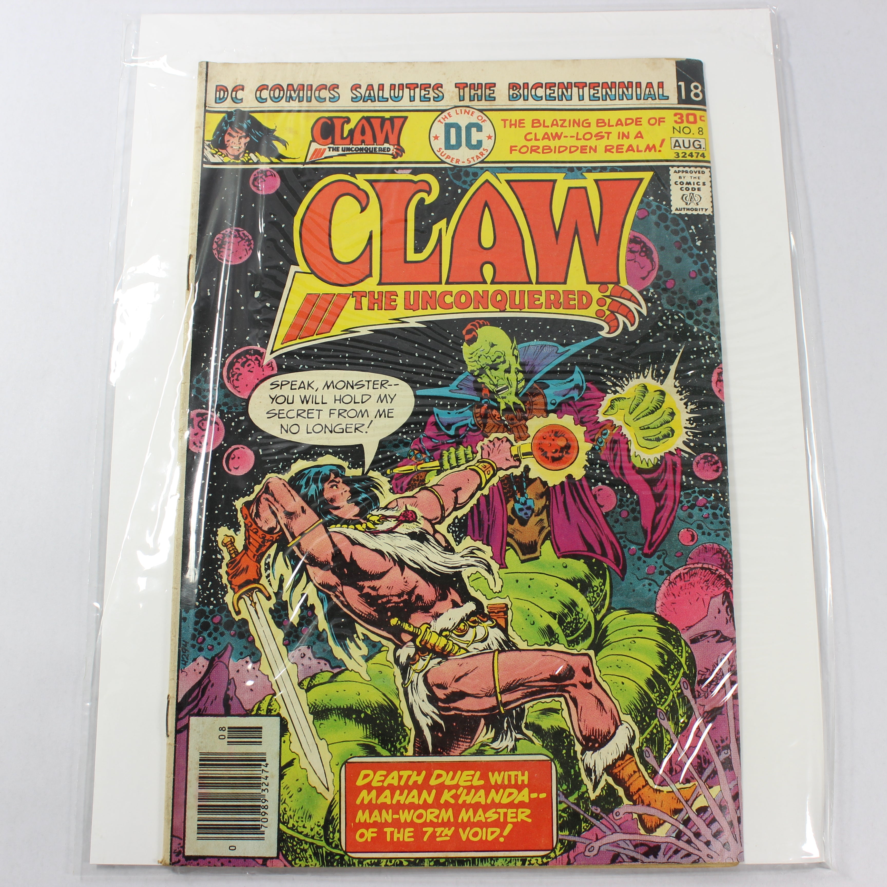 Claw the Unconquered #8, Master of the Seventh Void (DC Comics, 1976)