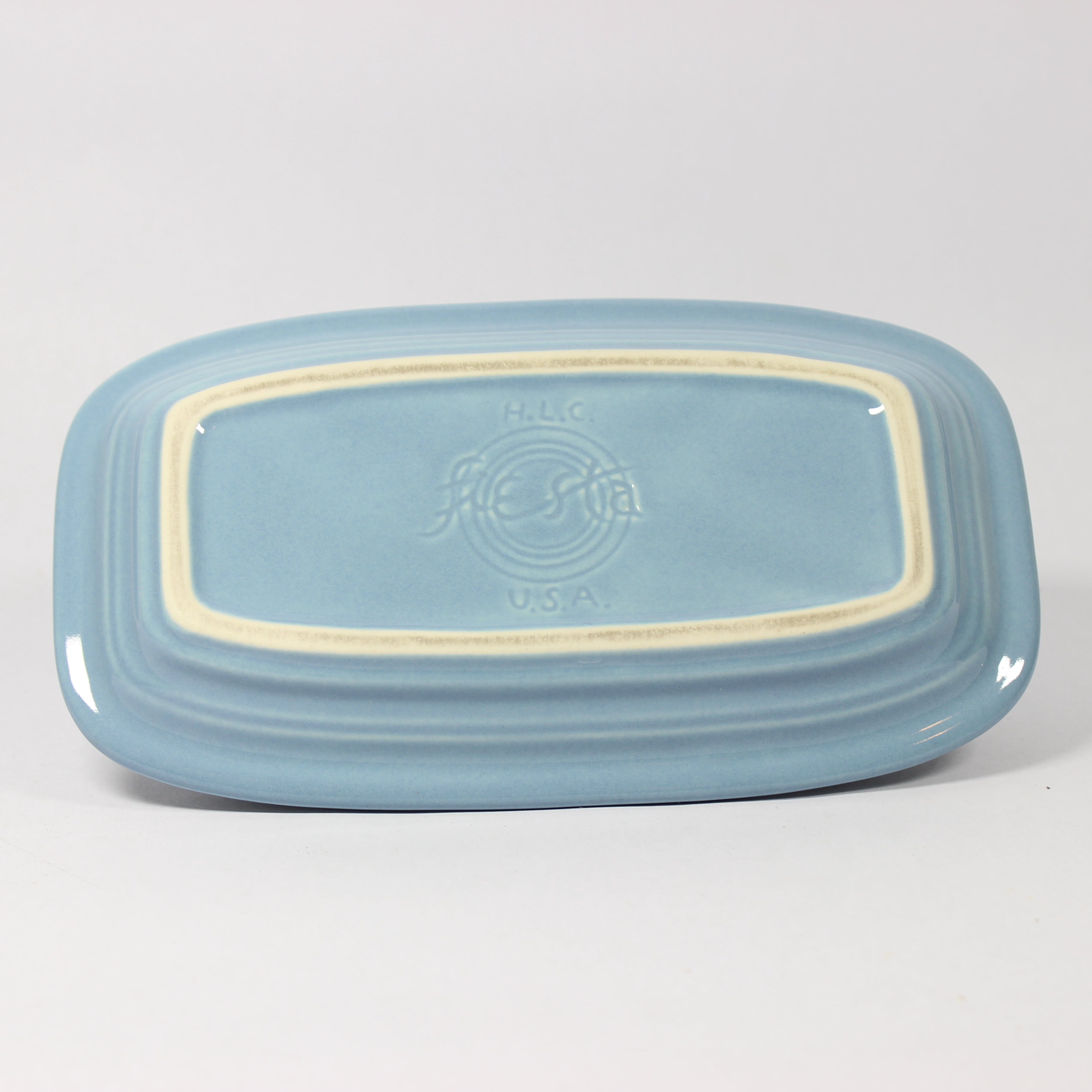 Butter Dish with Lid (Periwinkle) (2006, 1989) - Image 3