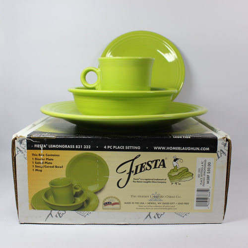 4 Piece Place Setting - Dinner Plate, Salad Plate, Soup Bowl, Mug  (Lemongrass) (2024, 2009)