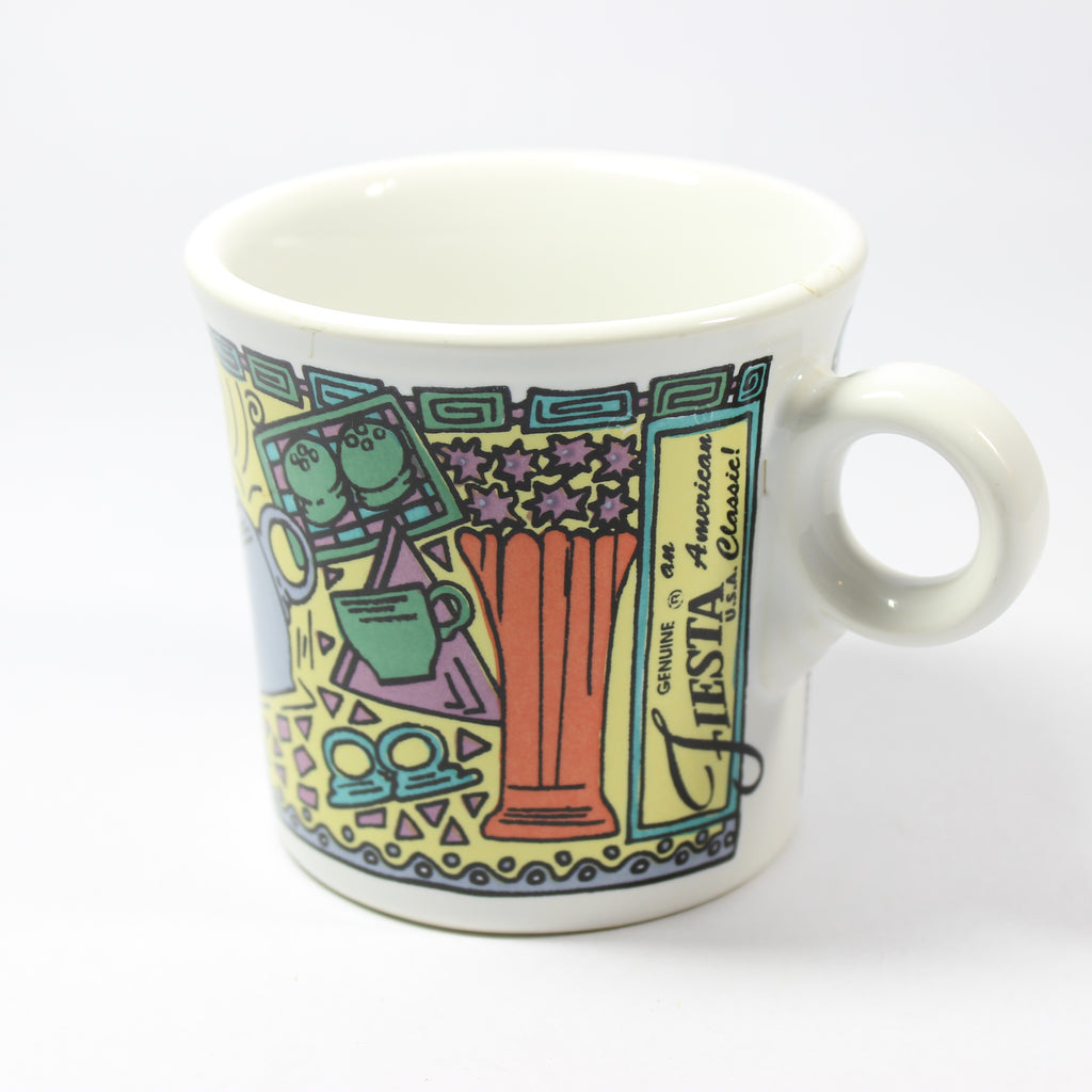 Ring Mug - Dancing Lady Print (White) - Image 3