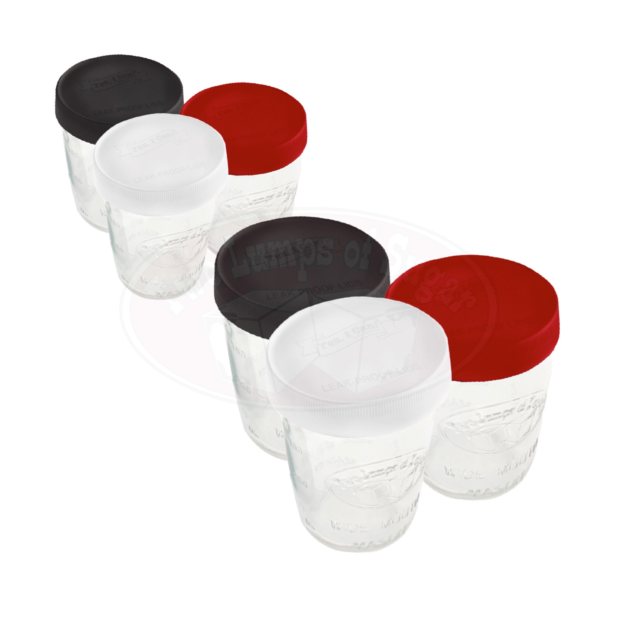 Leak-Proof Regular Mouth Mason Jar Lids- 6 per Box Assorted Colors