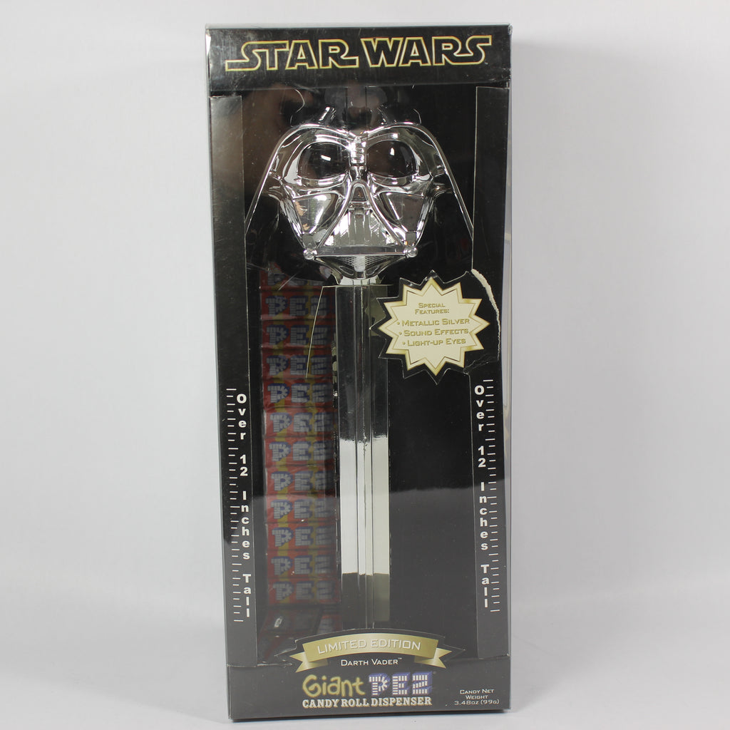 Giant Musical Pez Candy Roll Dispenser - Silver Darth Vader (2005)