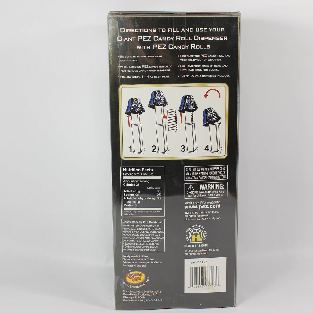 Giant Musical Pez Candy Roll Dispenser - Silver Darth Vader (2005) - Image 2