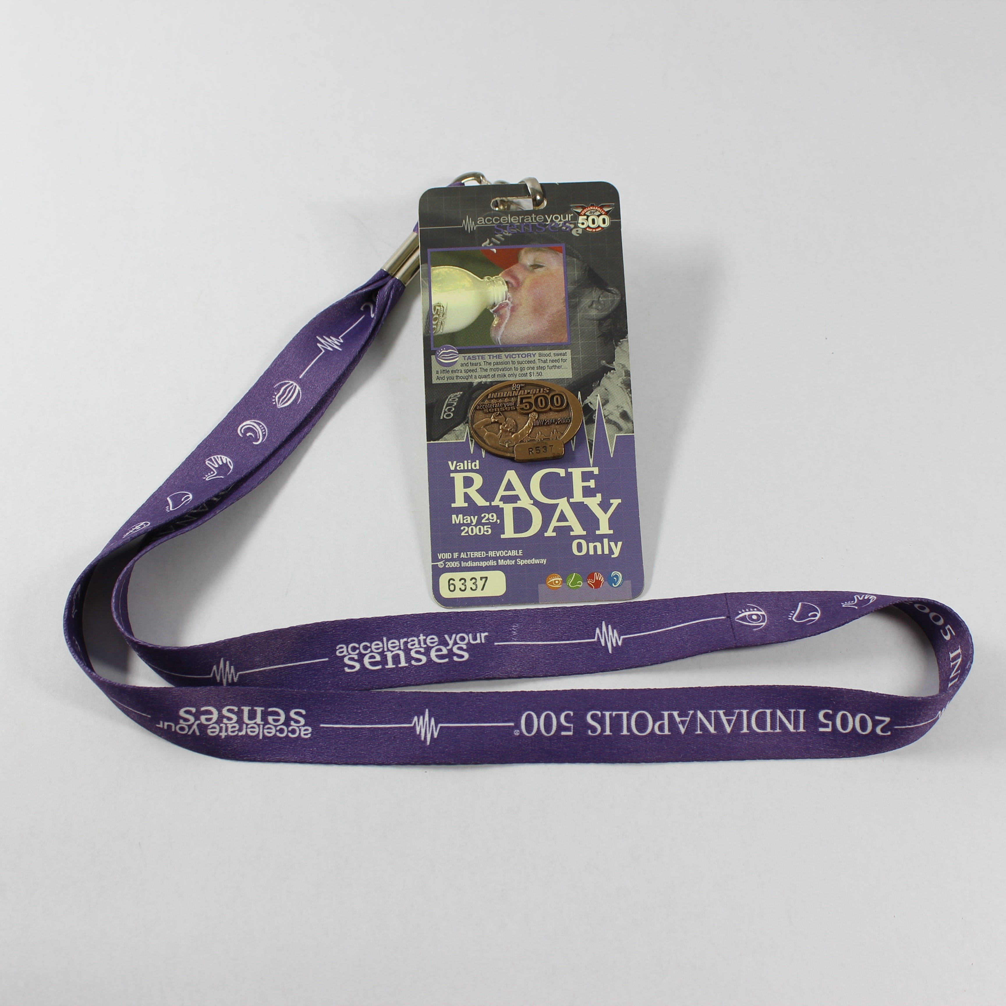 2005 Indianapolis 500 Bronze Pit Badge Lanyard