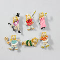 Miss Piggy Enamel Brooch Pin Set of 6