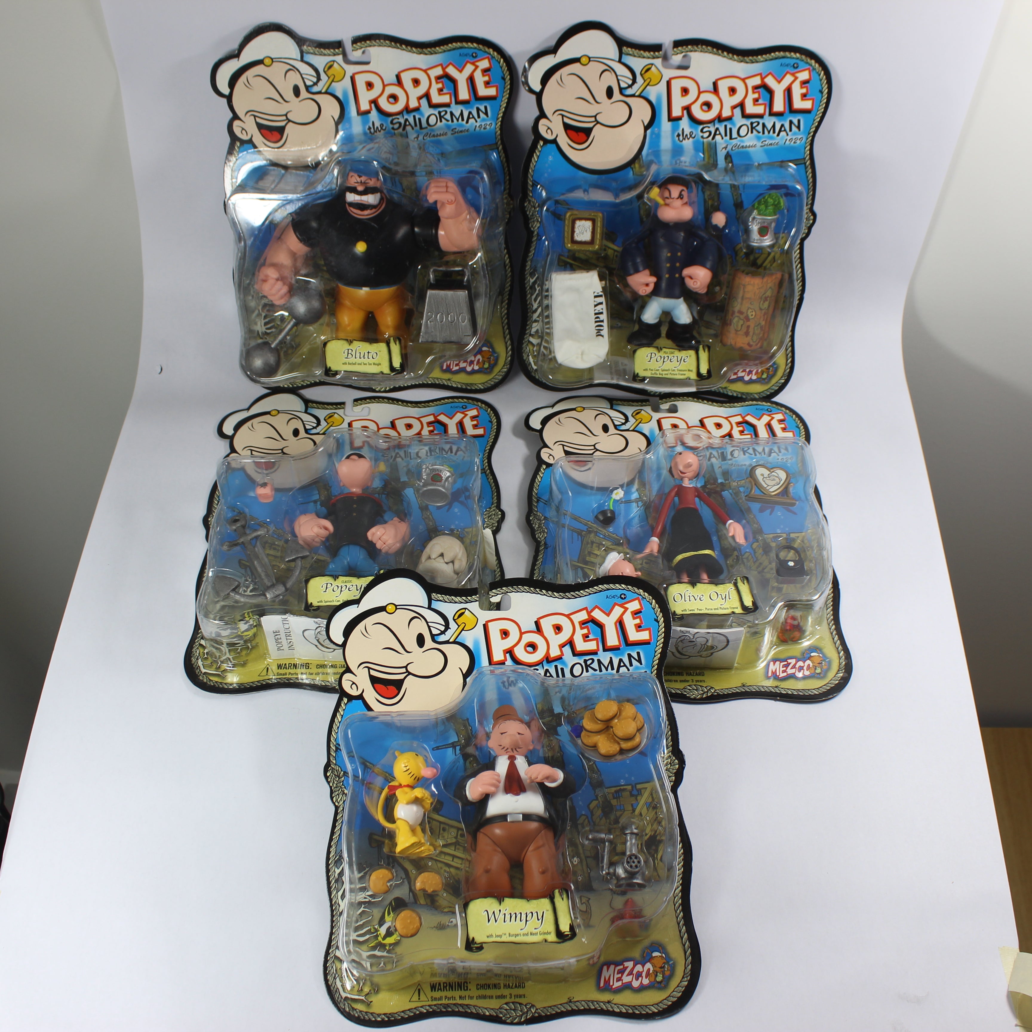 Popeye the Sailorman Action Figures - Set of 5 (2001)