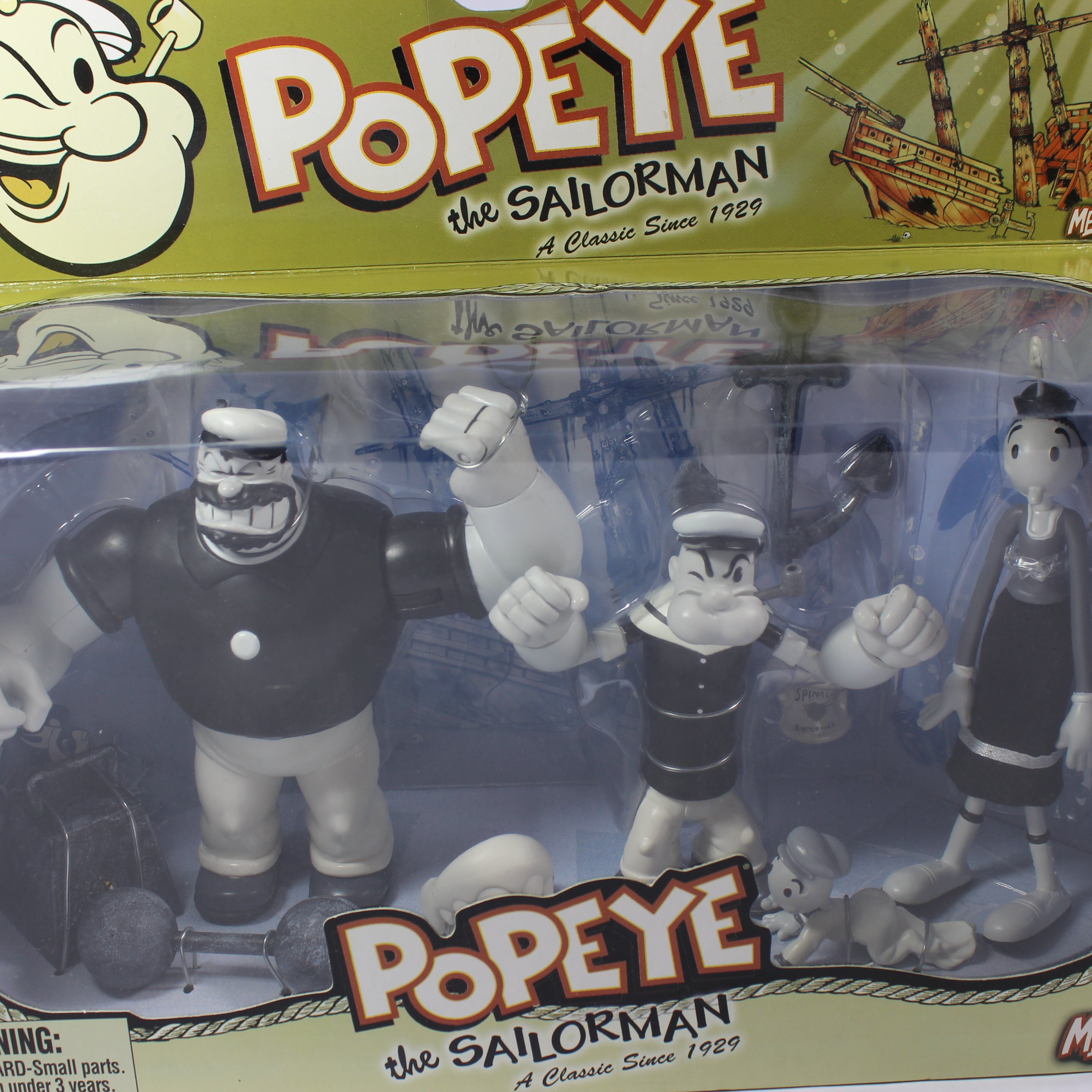 Popeye the Sailorman Action Figure Set - Black and White (2002) - Image 2