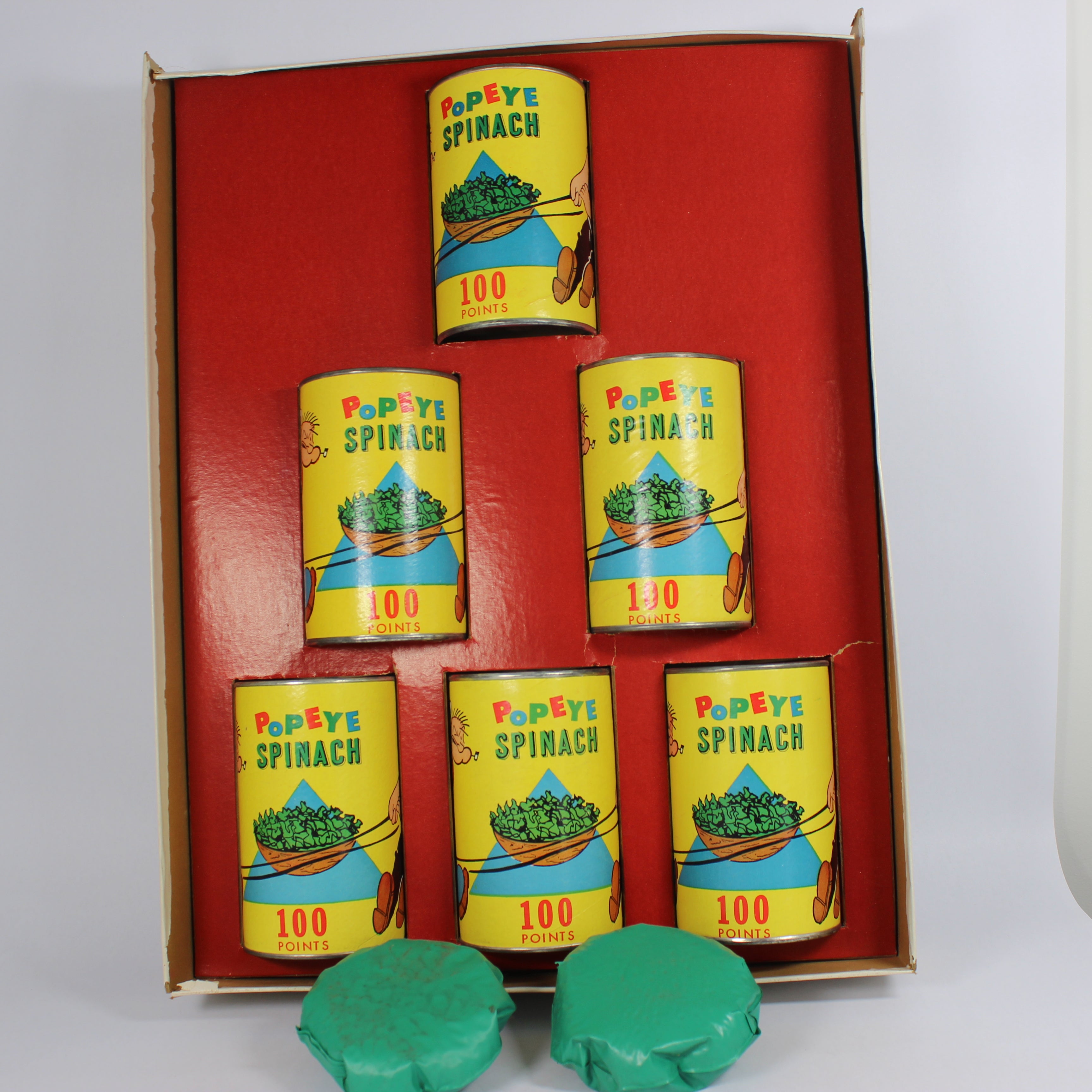 Spinach Clobber Cans Toss Game (1958)
